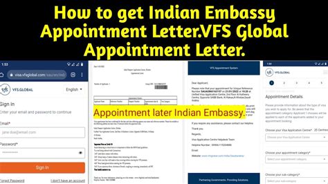 How To Get Indian Embassy Appointment Letter KSA Vfs Global