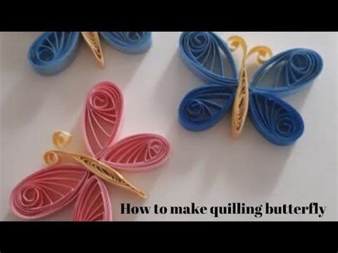 How to make quilling butterfly, DIY project, Quilling art, Quilling for beginner, | Quilling ...