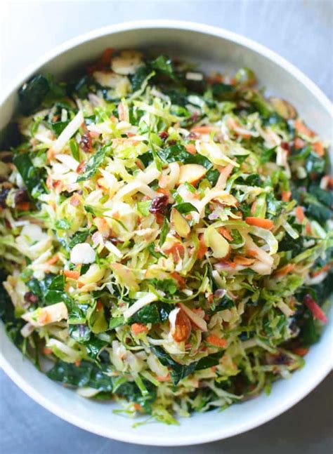 Apple Cranberry Shredded Brussels Sprout Slaw W Apple Cider Vinaigrette