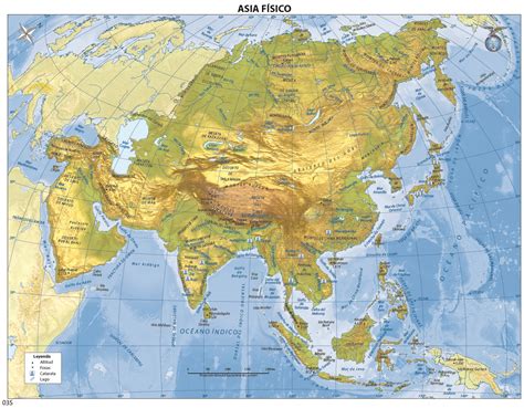 Mapa Fisico De Asia