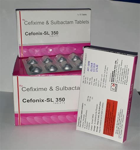 CEFONIX SL 350 TABLET Cefixime 200 MG Sulbactam 150 MG