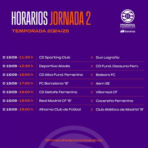 ¡Estos son los horarios de la segunda jornada de Primera Federación