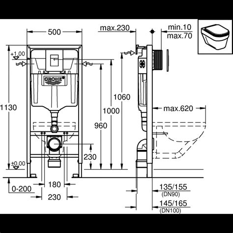 Комплект 3 в 1 инсталляция Grohe Rapid SL с подвесным унитазом Taliente ...