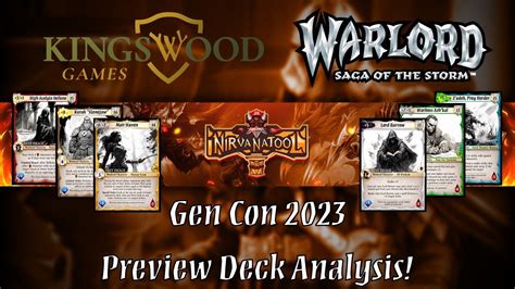 Warlord Saga Of The Storm Gen Con Preview Deck Review YouTube