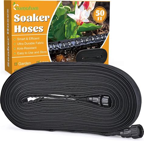 Amazon Soaker Hose Ft Yumatum Flat Garden Soaker Hose