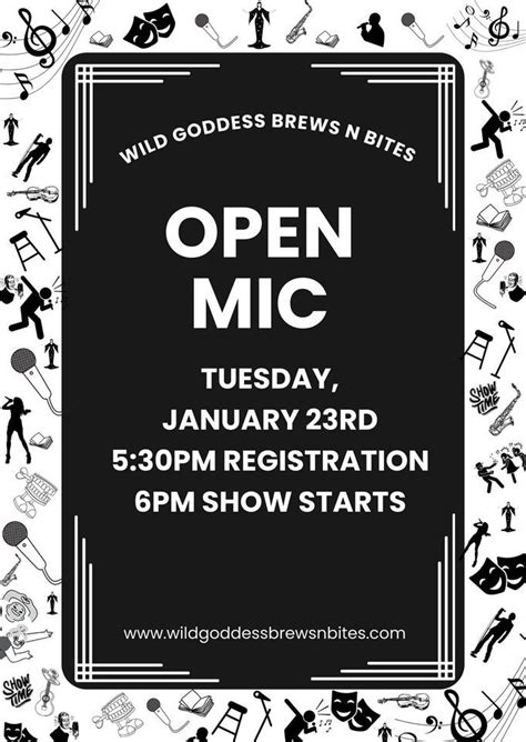 Open Mic Wild Goddess Brews N Bites Sequim January 23 2024