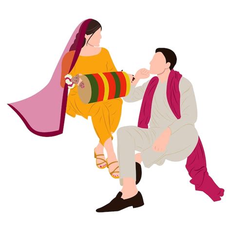 Premium Vector Indian Bride Illustration