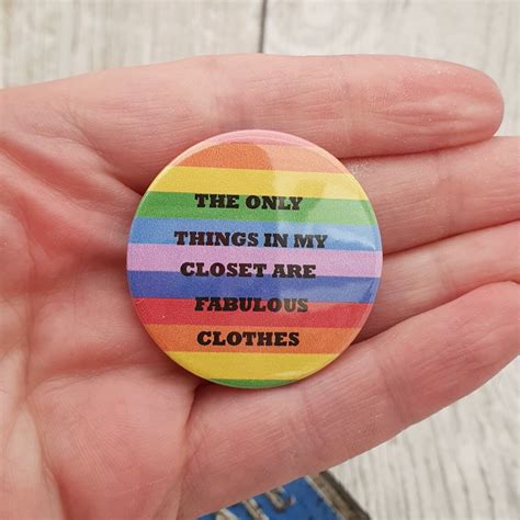 Gay Humour Badge Pride Pin Lgbtq In The Closet Gay Lesbian Etsy