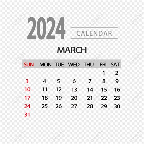 gambar kalender sederhana  maret cetakbulanberhari hari png
