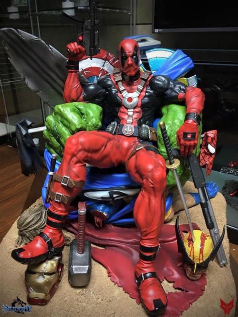 Marvel Deadpool Statue Stl Files For 3d Print Etsy