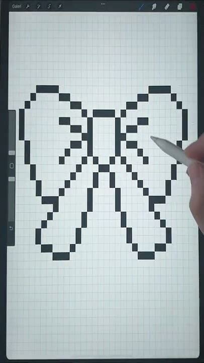 How To Draw Pixel Bow Tie Pixel Art Tutorial Shorts Youtube