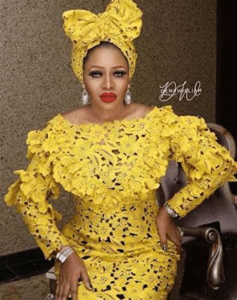 Brilliant Yellow Colour Aso Ebi For Owambe Parties Stylish Naija