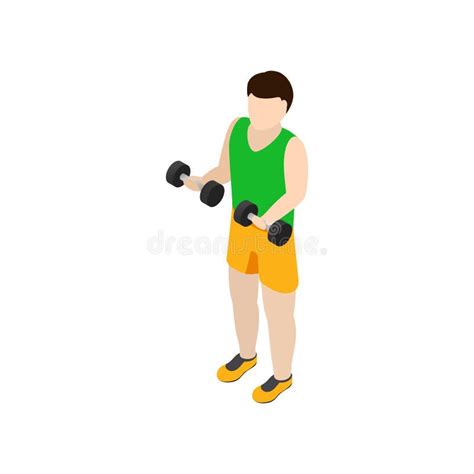 Isometric Man In Gym Exercising On The Bench Press Sports And Healthy