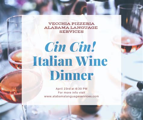 Cin Cin! Italian Wine Dinner | Cooking with Culture