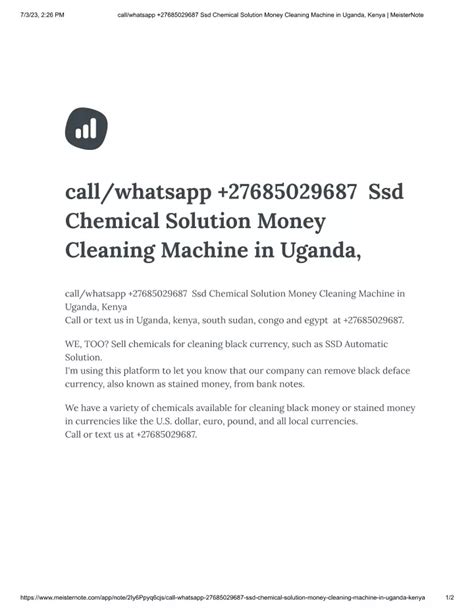 PPT Super And Trusted SSD Chemical Solution For Cleaning Black Money