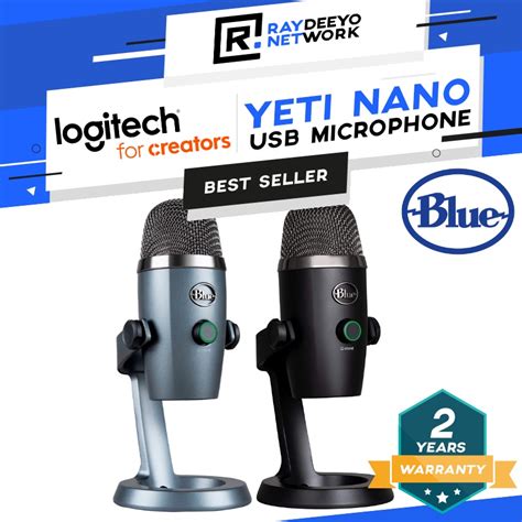 Logitech For Creators Blue Yeti Nano Premium Dual Pattern Usb Microphone Blue Voceplug And Play