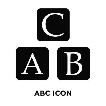 Abc Icon Vector Isolated On White Background Logo Concept Of Abc Sign ...