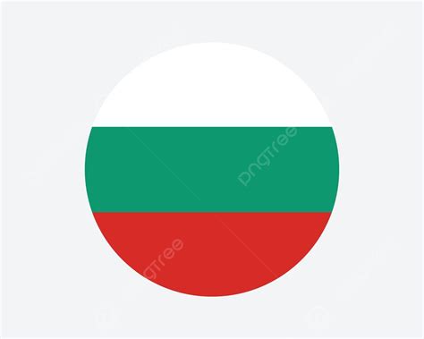 Bulgaria Round Flag Isolated Logo Colour Vector Isolated Logo Colour