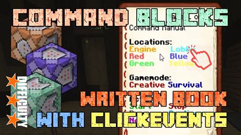 How To Make A Written Book With Clickable Elements Minecraft Command