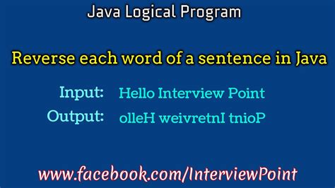 Reverse Each Word Of A Sentence In Java Program To Reverse String