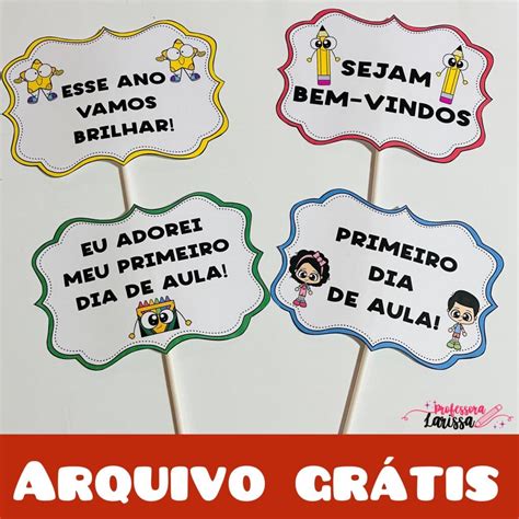 Plaquinhas Para O Primeiro Dia De Aula Educa Market