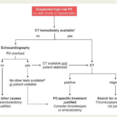 Proposed Diagnostic Algorithm For Patients With Suspected Non High Risk