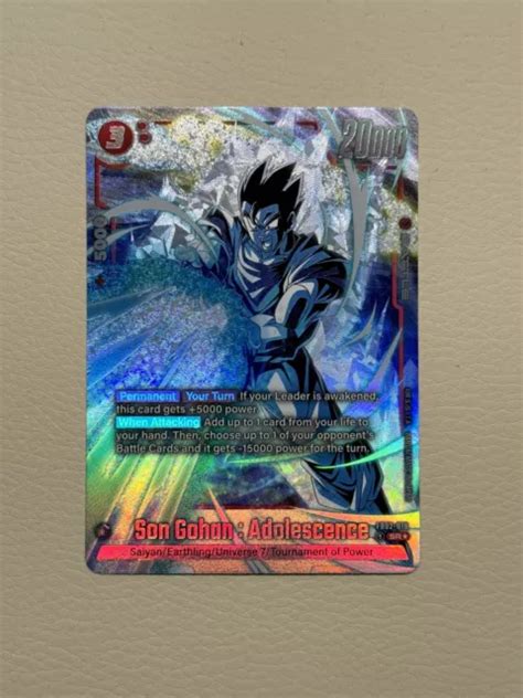 DRAGON BALL FUSION World CCG FB02 018 SE Alt Art Son Gohan Blazing