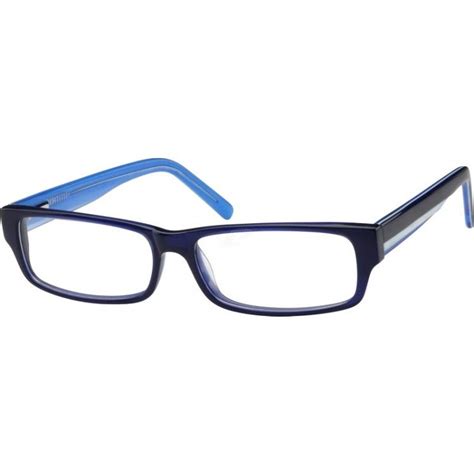 Blue Rectangle Glasses 611916 Zenni Optical Eyeglasses Zenni Optical Zenni Cheap Glasses