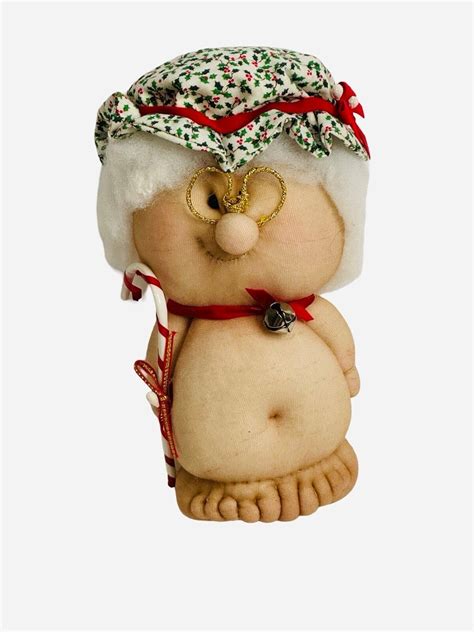 Vintage 70s Folk Art Naked Mrs Claus Christmas Pantyhose Doll EBay