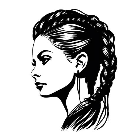 Premium Ai Image A Close Up Of A Woman With A Braid In Her Hair