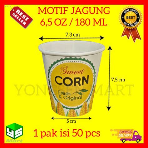 Jual Paper Hot Cup Gelas Kertas Oz Ml Gelas Jagung Shopee