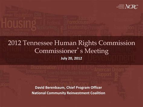 Ppt 2012 Tennessee Human Rights Commission Commissioner S Meeting