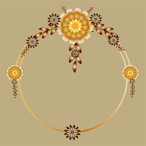 Circle Flowers Frame 5625135 Vector Art At Vecteezy