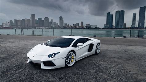 Wallpaper Lamborghini Aventador Sports Car Performance Car Wheel Supercar Land Vehicle