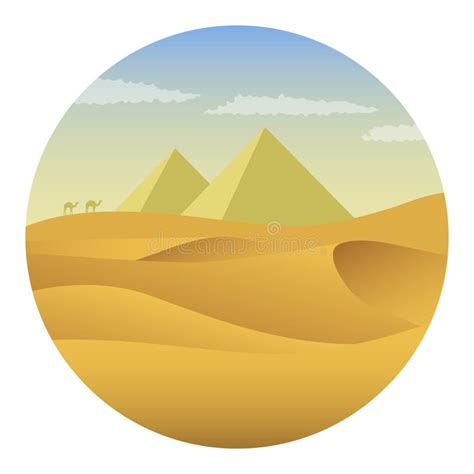 Dibujo De Edificios Indios En El Paisaje Del Desierto Ilustración Del Vector Ilustración De