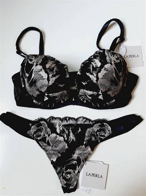 Luxury Lingerie Set Push Ap Lace Bra And Panties La Perla Etsy