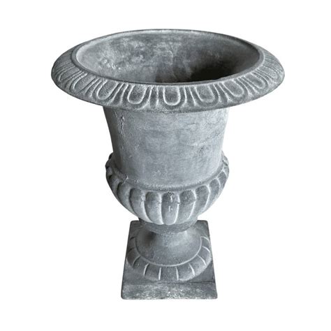 Jardinière en Fonte Grise Style Médicis Vase Vasque Pot de Fleur