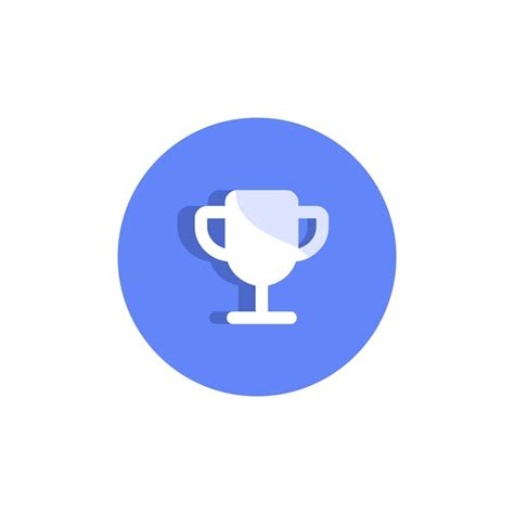 Icono de trofeo vectorial en estilo de diseño plano Vector Premium