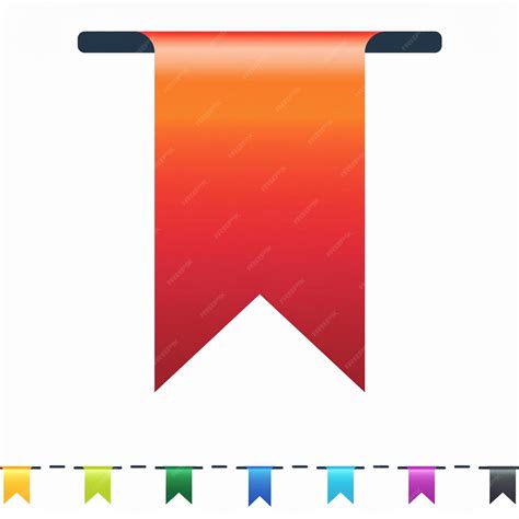 Premium Vector Classic Ribbon Bookmark Icon