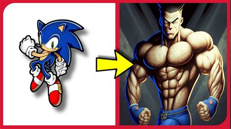 SONIC As MUSCLE IN REAL LIFE All Characters YouTube