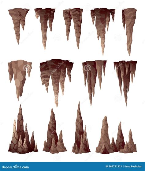 Stalactite Stalagmite Icicle Shaped Hanging And Upward Growing Mineral