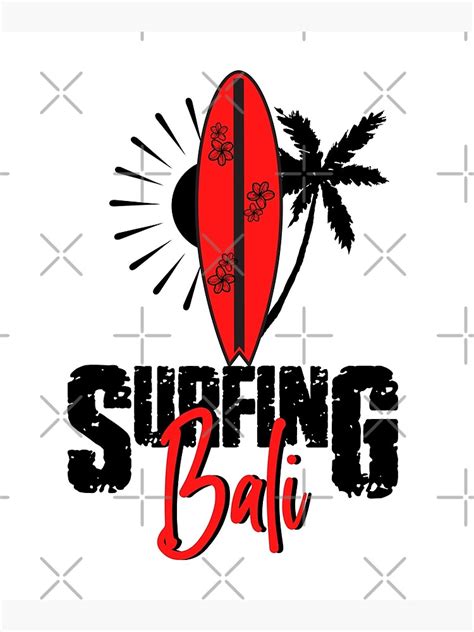 " Bali Surfing | Bali Surfing Spots on White Background |" Poster for Sale by webstar2992 ...