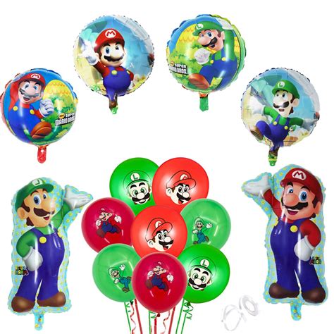 Buy Super Mario Balloons Mario Bros Balloons Mario Birthday Party Supplies for Mario Party ...