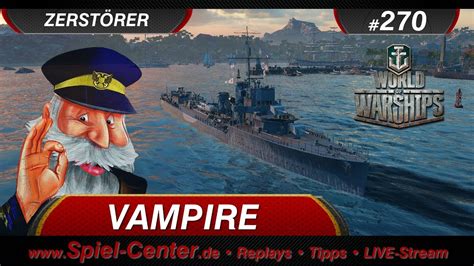 World Of Warships Replay Vampire Kills K Deutsch Youtube