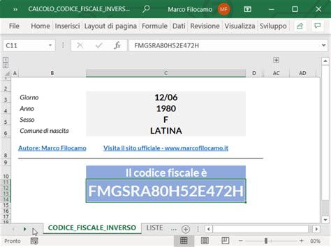 Ecco Come Calcolare Il Codice Fiscale Inverso Su Excel