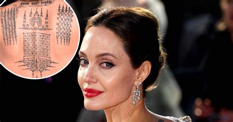 Angelina Jolies Tattoos Photos Of Her Many Inkings