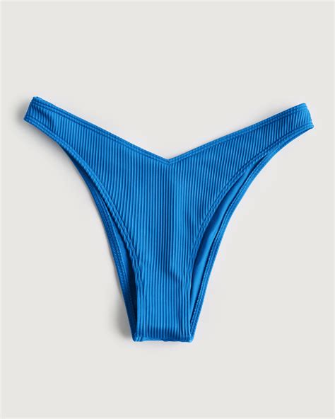 Hollister High Leg Ribbed V Front Cheekiest Bikini Bottom Hamilton Place