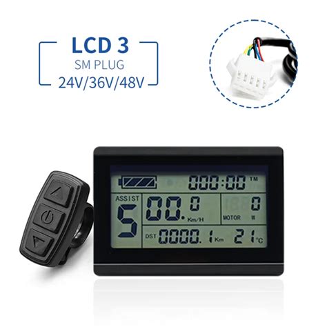 Kt Lcd3 Lcd3u Ebike Display 24v 36v 48v Electric Bike Conversion Kit Display With Waterproof And