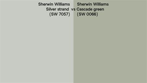 Sherwin Williams Silver Strand Vs Cascade Green Side By Side Comparison