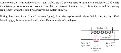 Solved Coursework 5 6 Atmospheric Air At Latm 30C And 80 Chegg